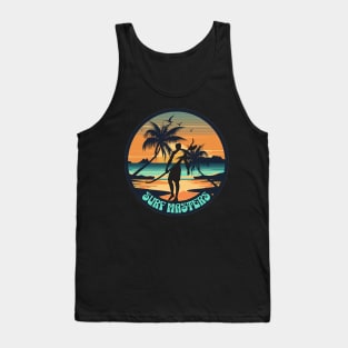 Surf Masters , Hello Summer Vintage Funny Surfer Riding Surf Surfing Lover Gifts Tank Top